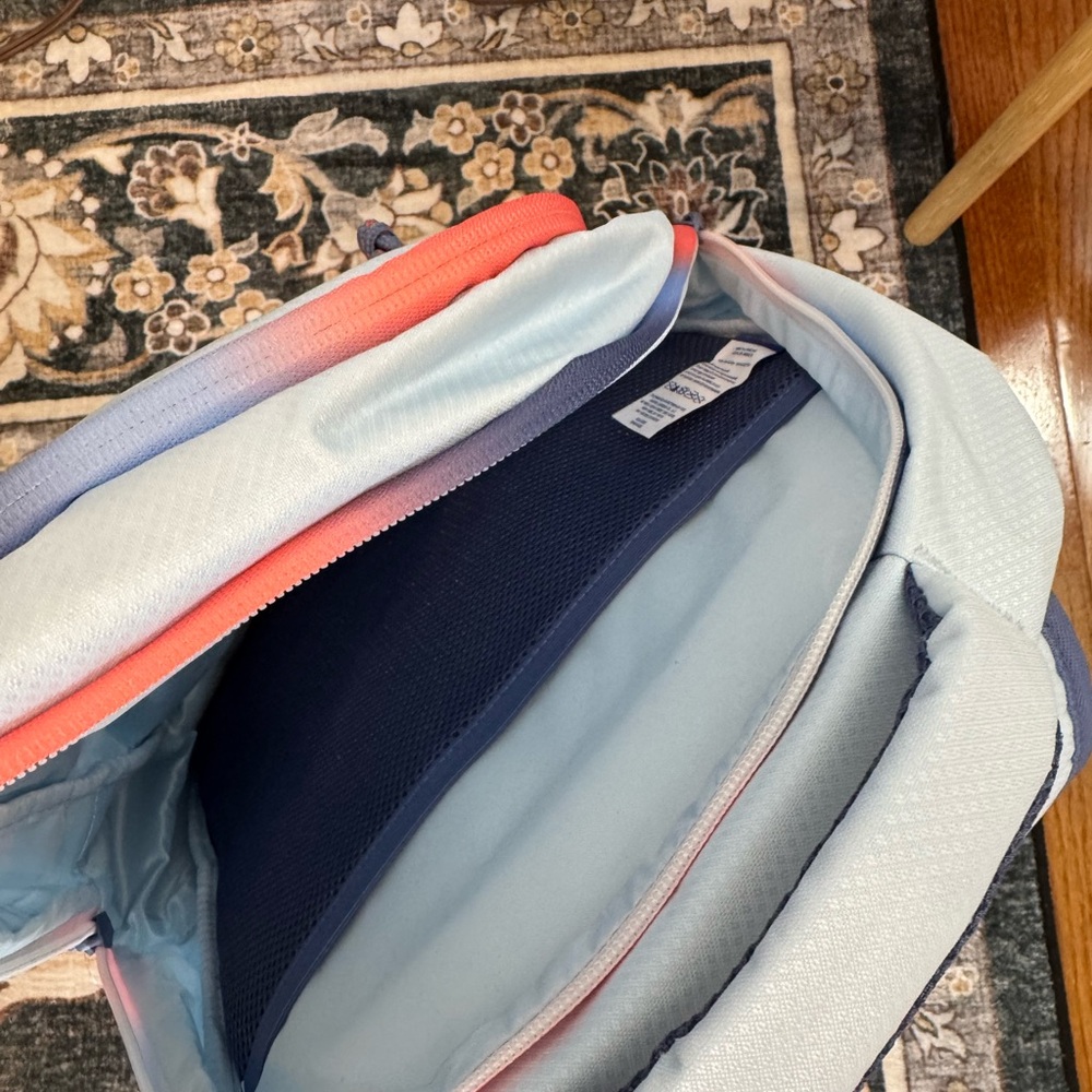 Champion Light Blue Backpack with Navy and Coral Trim - Picture 15 of 16